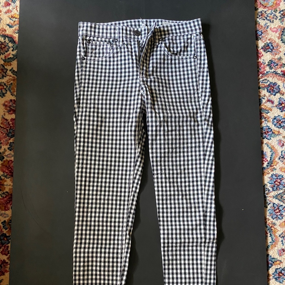 Rag & Bone Gingham Capri Length Pants